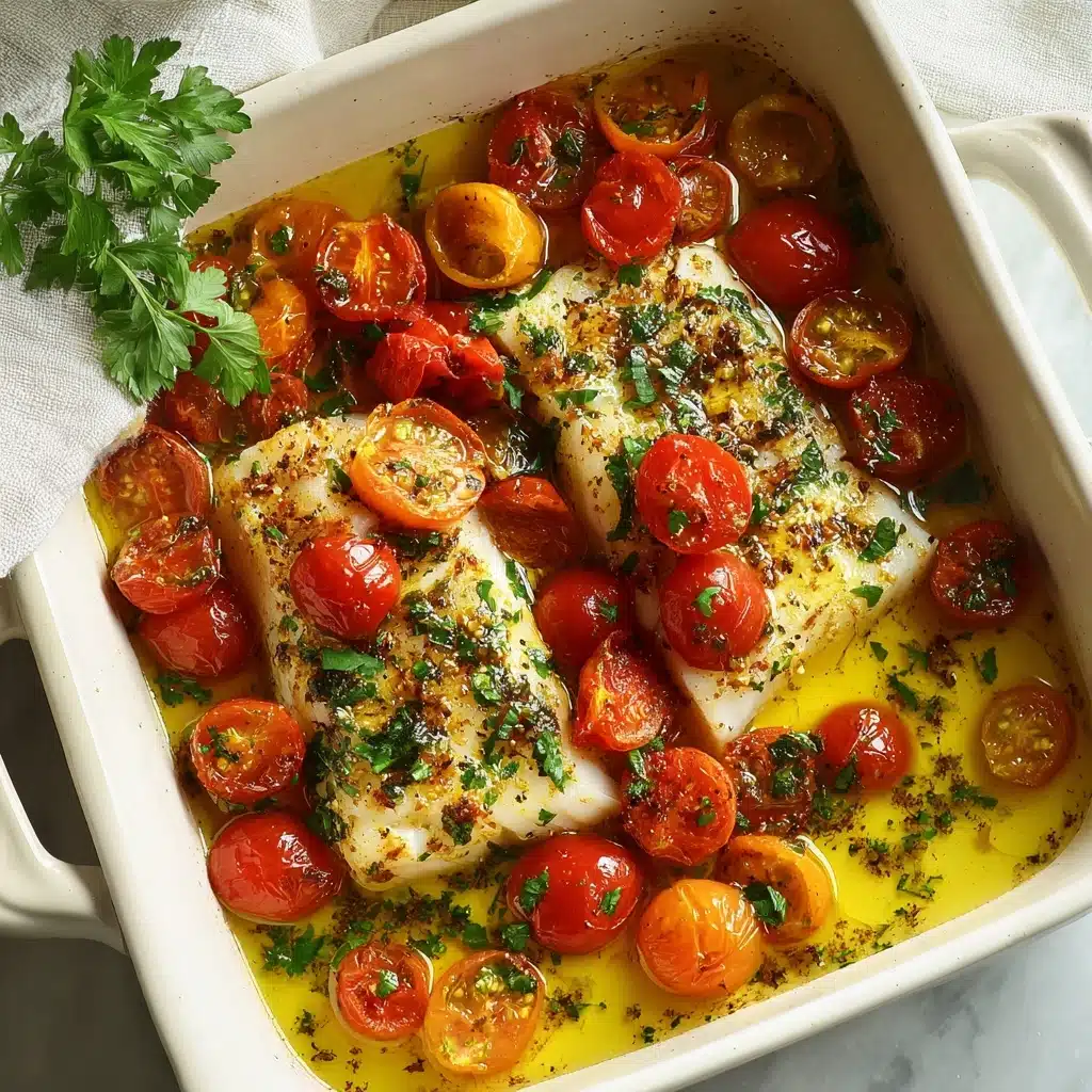 Cod with Tomato and Herb Butter Recipe - Recipe Image