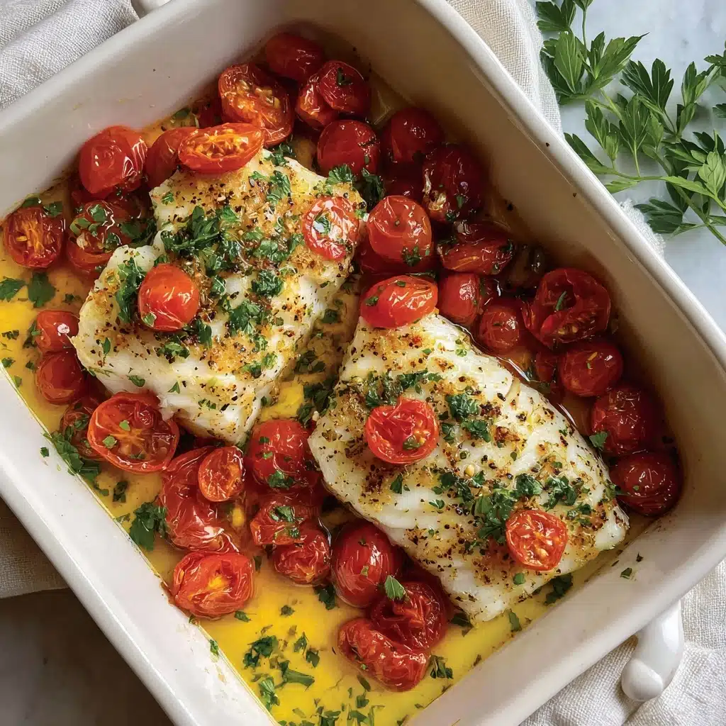 Cod with Tomato and Herb Butter Recipe - Recipe Image