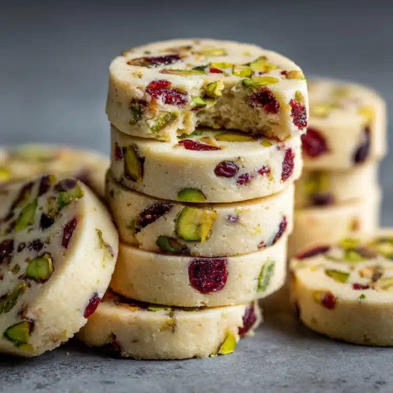 Cranberry Pistachio Shortbread Cookies Recipe