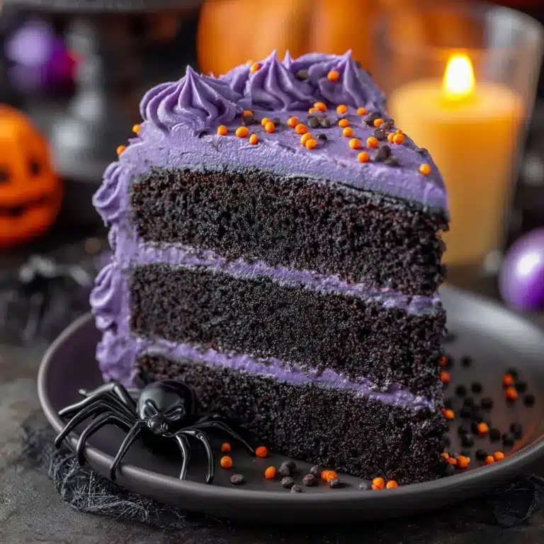 Spooky Black Velvet Halloween Cake Recipe