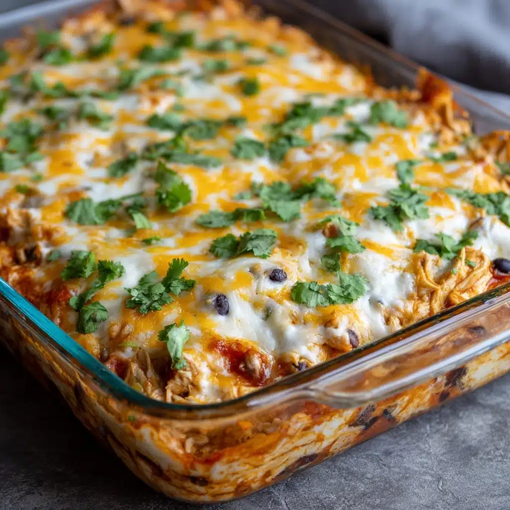 Easy Chicken Burrito Casserole Recipe - Recipe Image