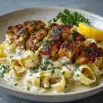 Lemon Garlic Butter Chicken with Parmesan Linguine Recipe