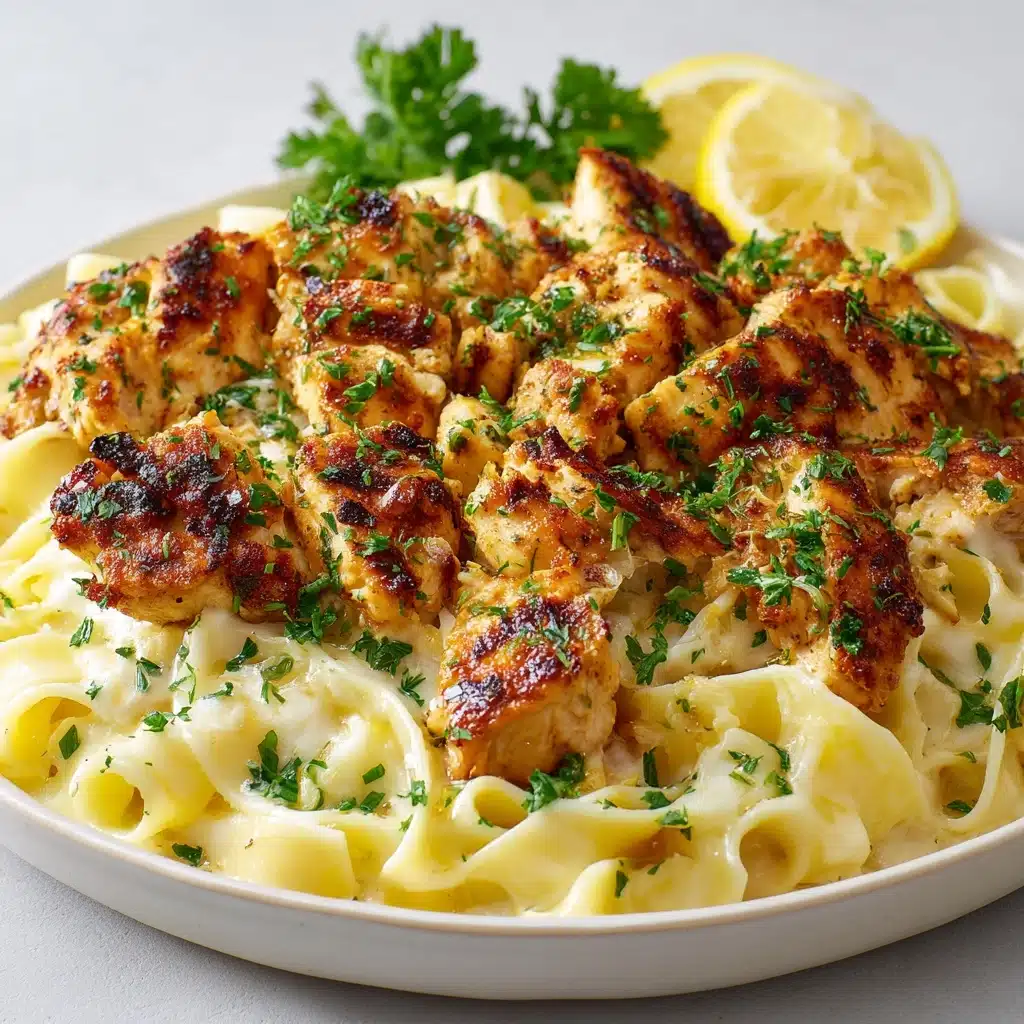 Lemon Garlic Butter Chicken with Parmesan Linguine Recipe - Recipe Image
