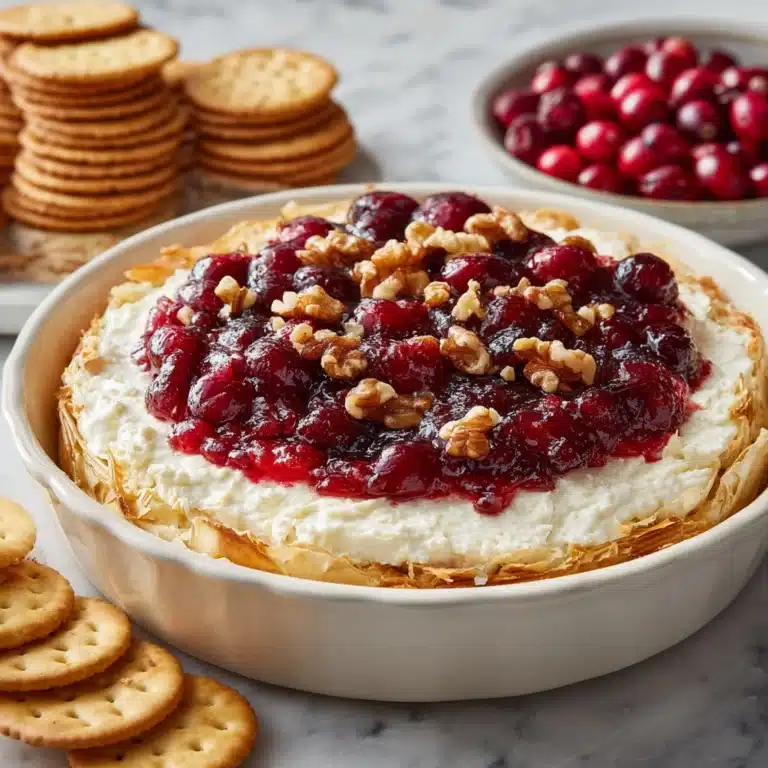 Baked Cranberry Cream Cheese Dip with a Golden Crust Recipe