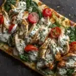 Tzatziki Chicken & Veggie Naan Pizza Recipe