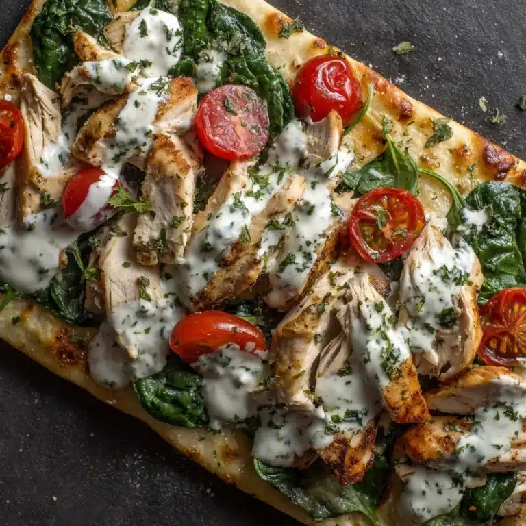 Tzatziki Chicken & Veggie Naan Pizza Recipe