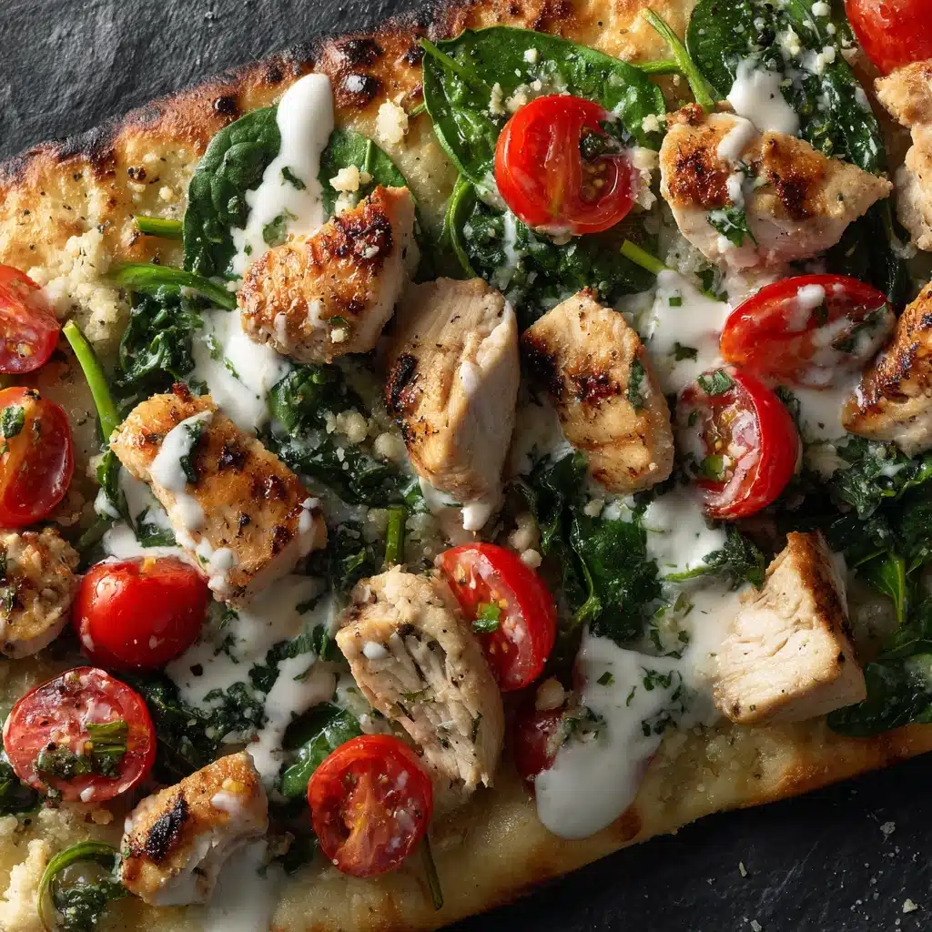 Tzatziki Chicken & Veggie Naan Pizza Recipe - Recipe Image