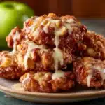 Soft Cinnamon Apple Fritters with Vanilla Glaze Recipe