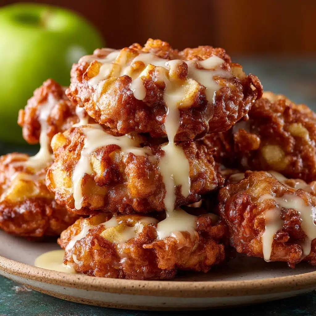 Soft Cinnamon Apple Fritters with Vanilla Glaze Recipe