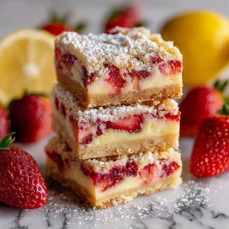 Strawberry Lemon Blondies Recipe