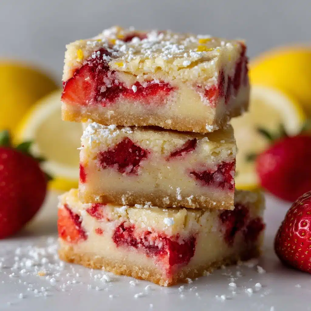 Strawberry Lemon Blondies Recipe - Recipe Image