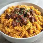 Creamy Honey Buffalo Steak Pasta Bake Recipe