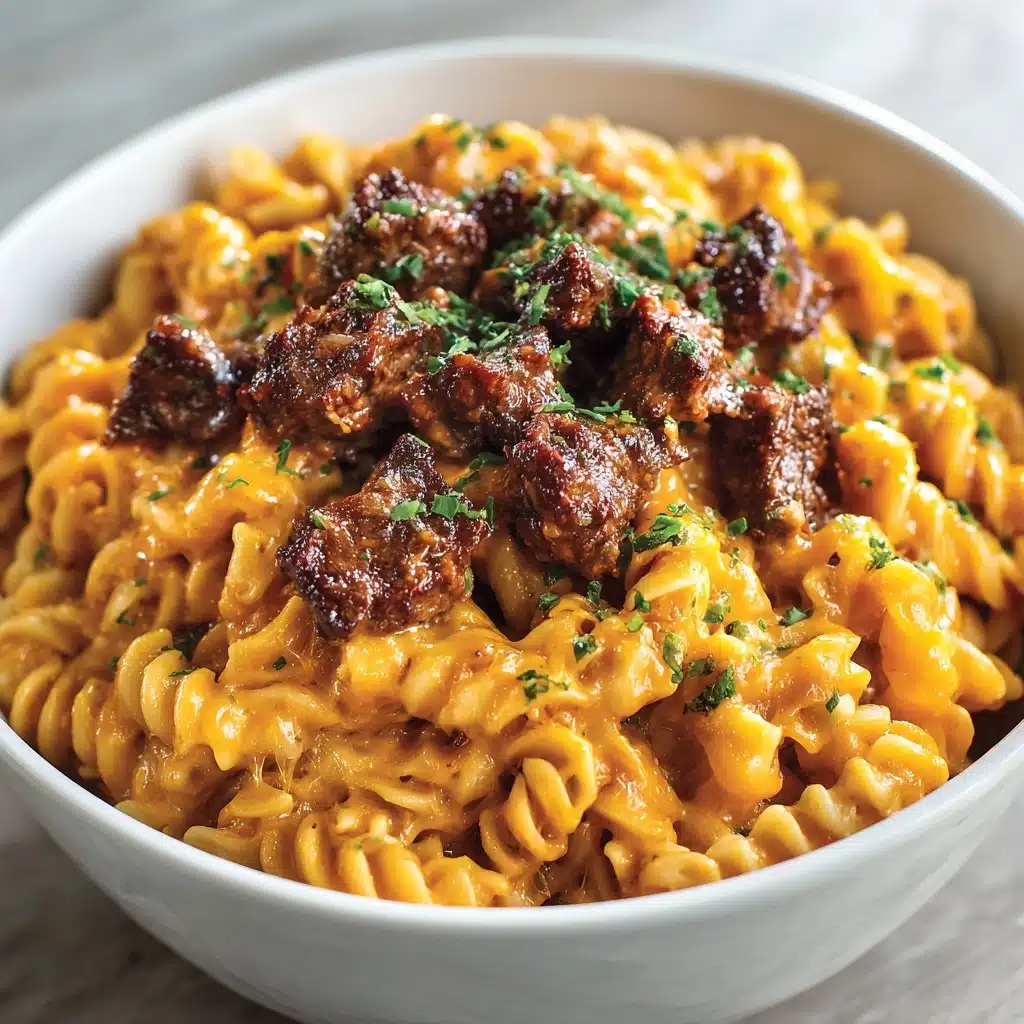 Creamy Honey Buffalo Steak Pasta Bake Recipe
