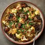 Garlic Cauliflower and Mushrooms Recipe