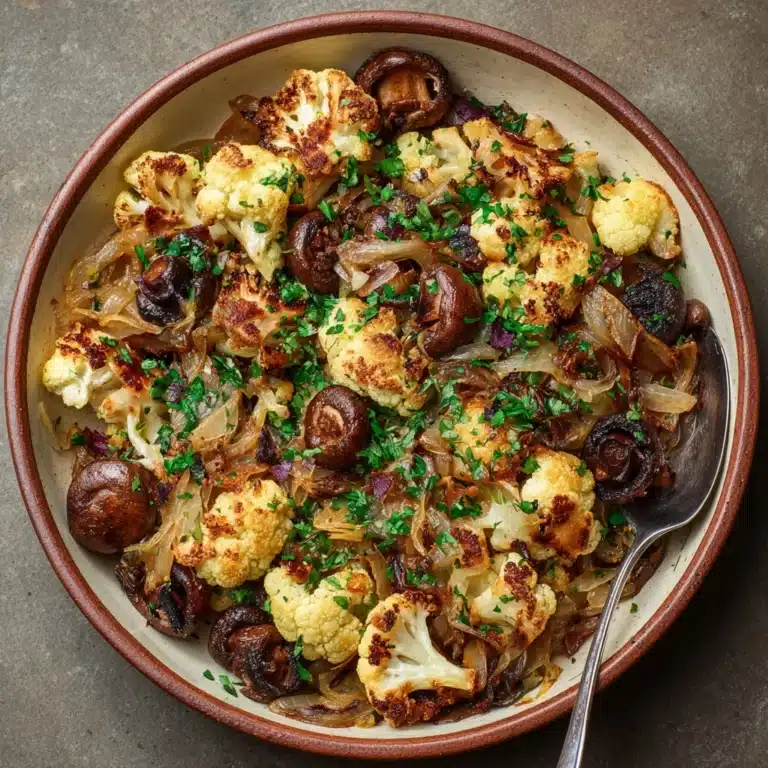 Garlic Cauliflower and Mushrooms Recipe