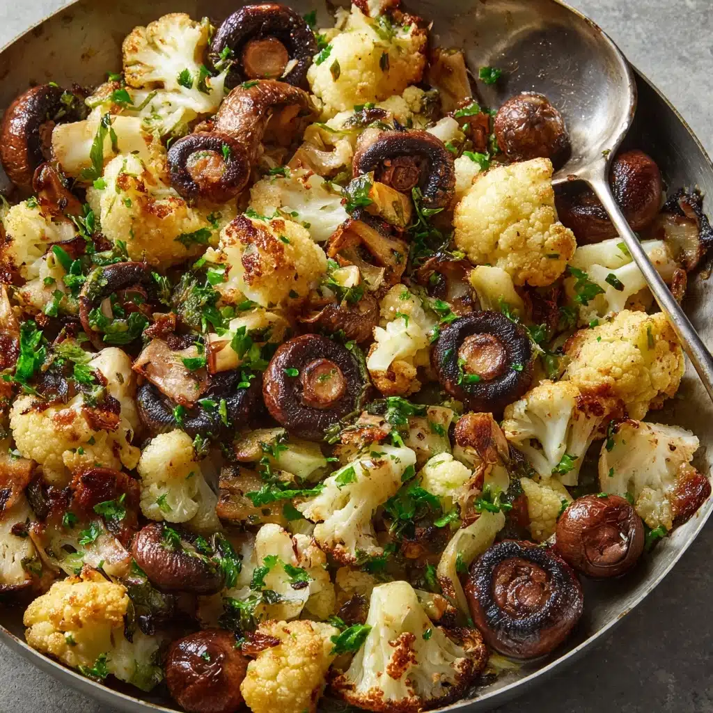 Garlic Cauliflower and Mushrooms Recipe - Recipe Image