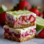Strawberry Lime White Chocolate Gooey Bars Recipe
