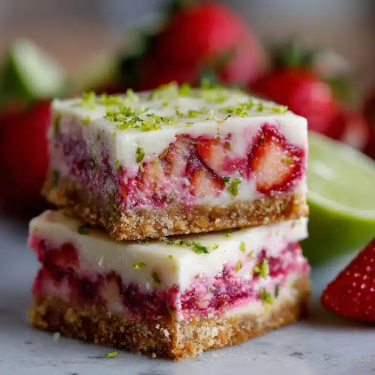 Strawberry Lime White Chocolate Gooey Bars Recipe