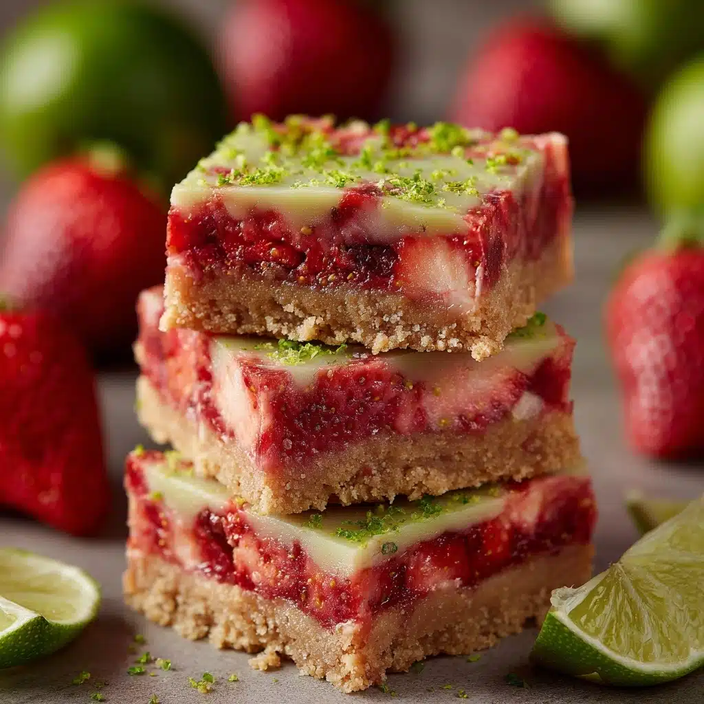 Strawberry Lime White Chocolate Gooey Bars Recipe - Recipe Image