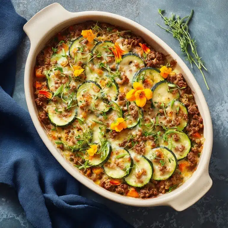 Savory Ground Turkey Zucchini Casserole Recipe