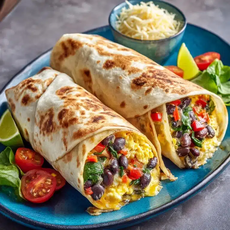 Vegetable and Cheese Breakfast Burritos Recipe