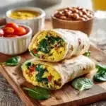 Egg and Spinach Breakfast Wrap Recipe