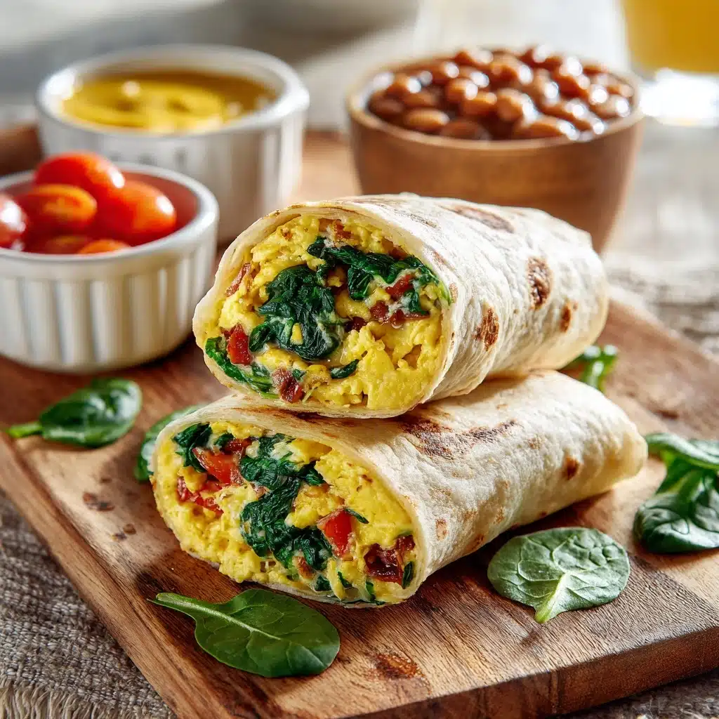 Egg and Spinach Breakfast Wrap Recipe