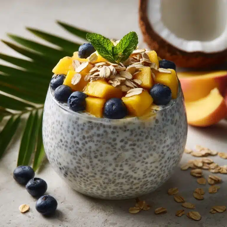 Coconut Chia Seed Pudding with Tropical Fruit Recipe