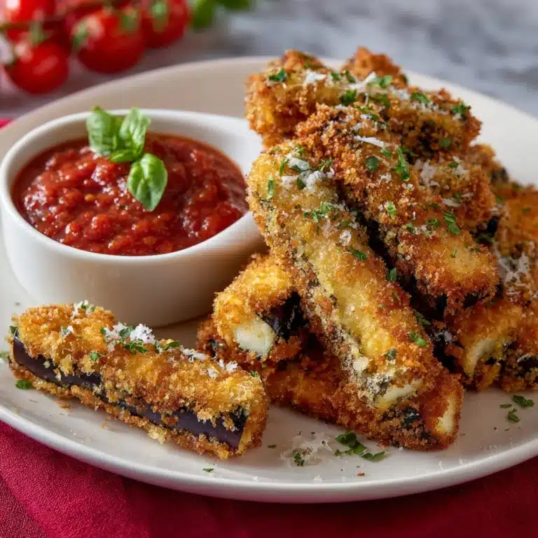 Crispy Baked Eggplant Fries with Marinara Recipe