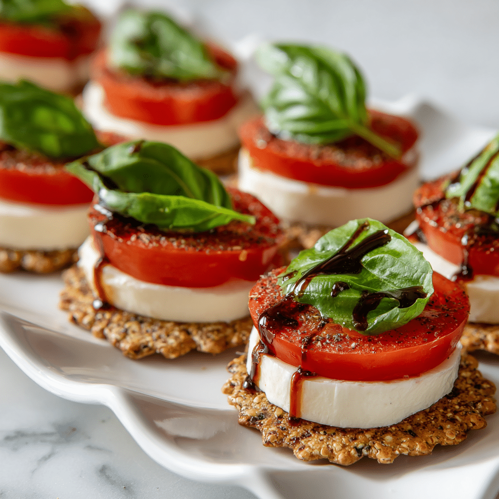 Caprese Salad Bites with Balsamic Reduction Recipe - Recipe Image