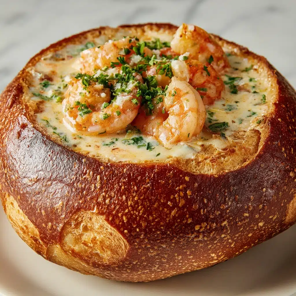 Stuffed Seafood Bread Bowl Recipe - Recipe Image