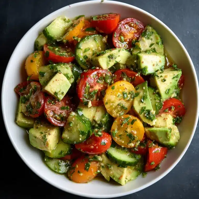 Cucumbers Tomatoes Avocado Salad Recipe
