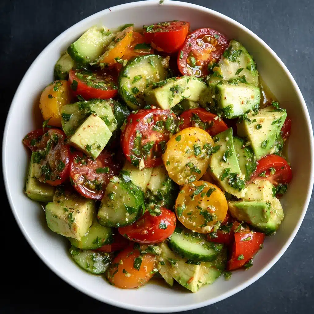 Cucumbers Tomatoes Avocado Salad Recipe