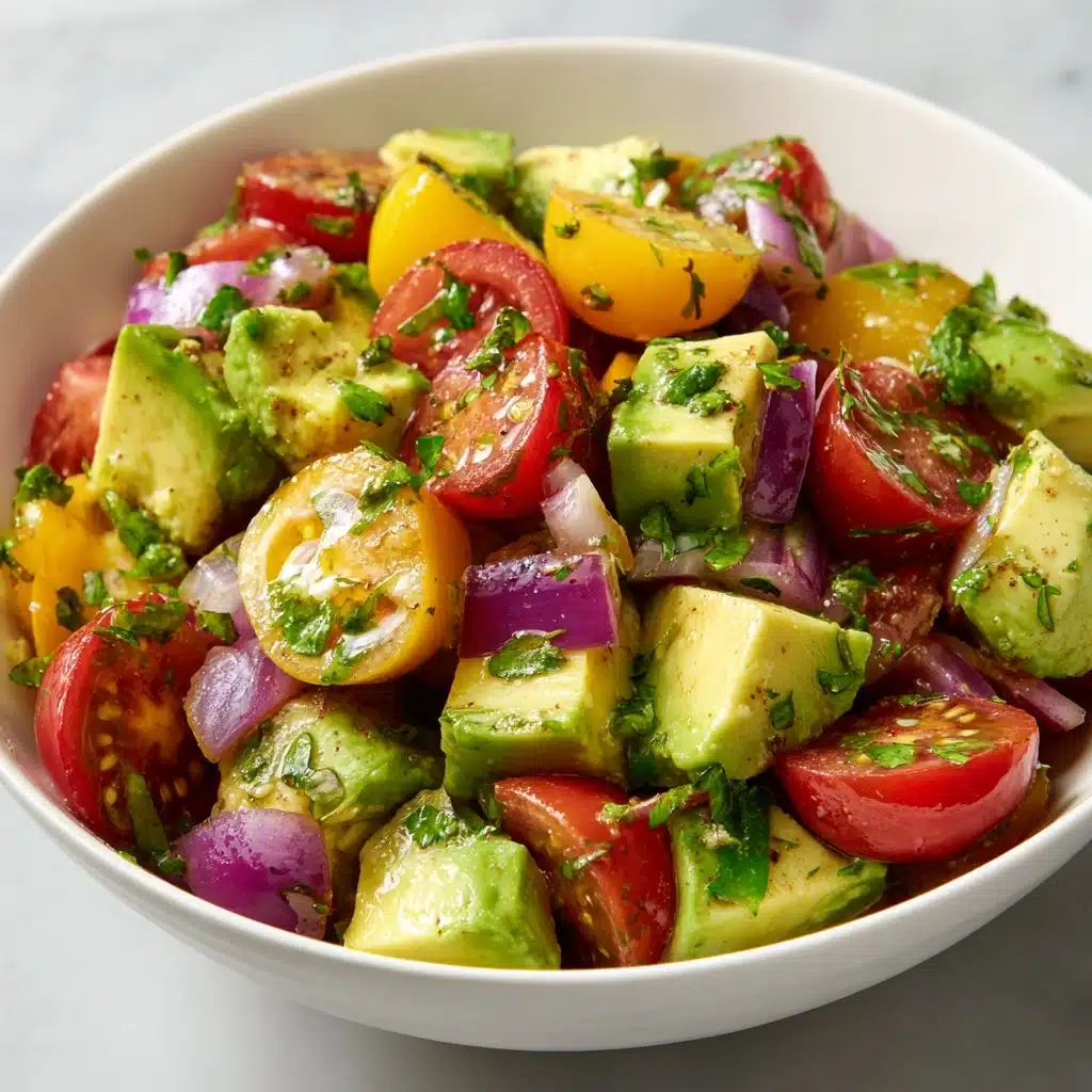 Cucumbers Tomatoes Avocado Salad Recipe - Recipe Image