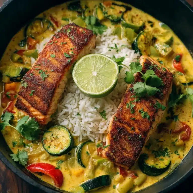 Caribbean-Style Coconut Curry Salmon Recipe