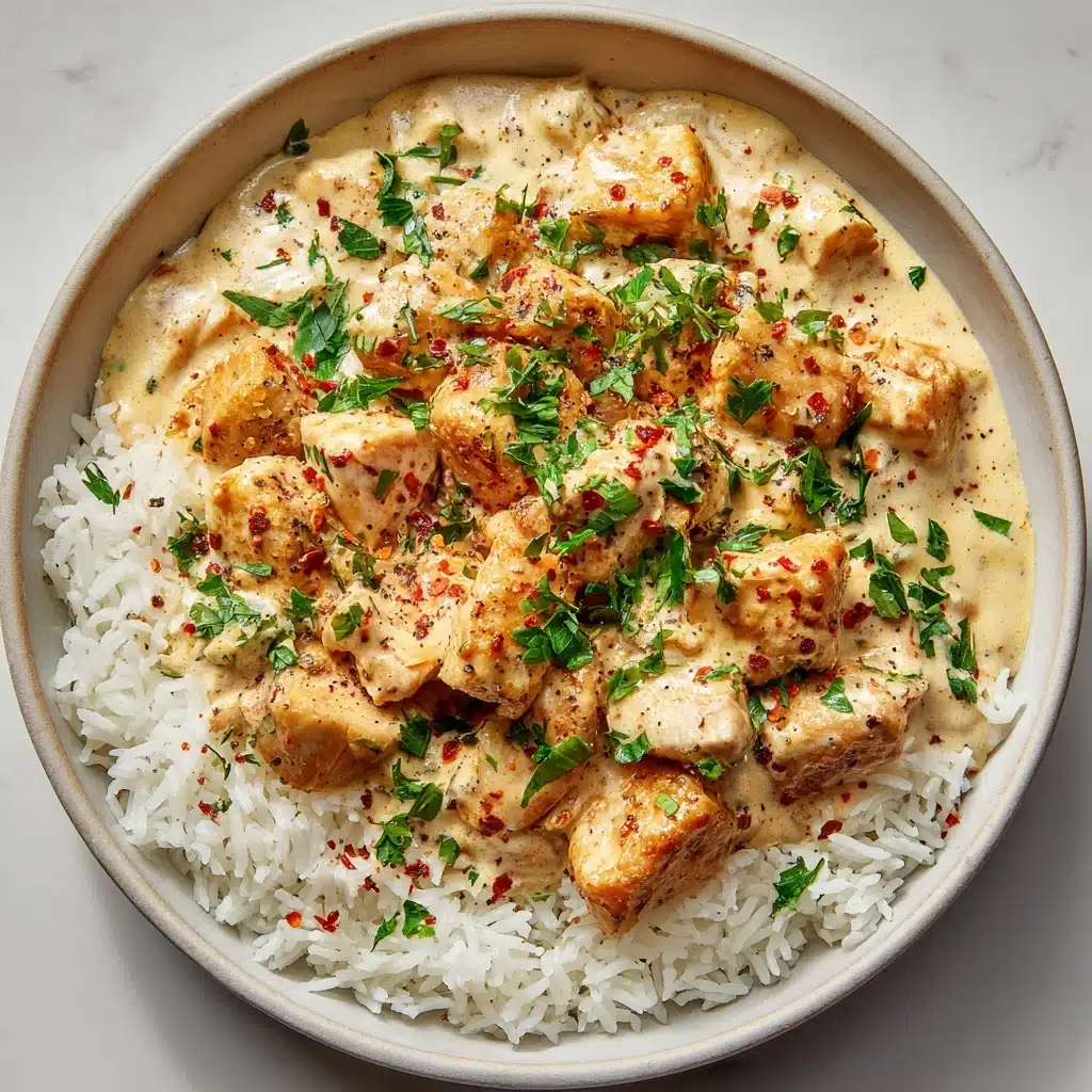Creamy Smothered Chicken and Rice Recipe - Recipe Image