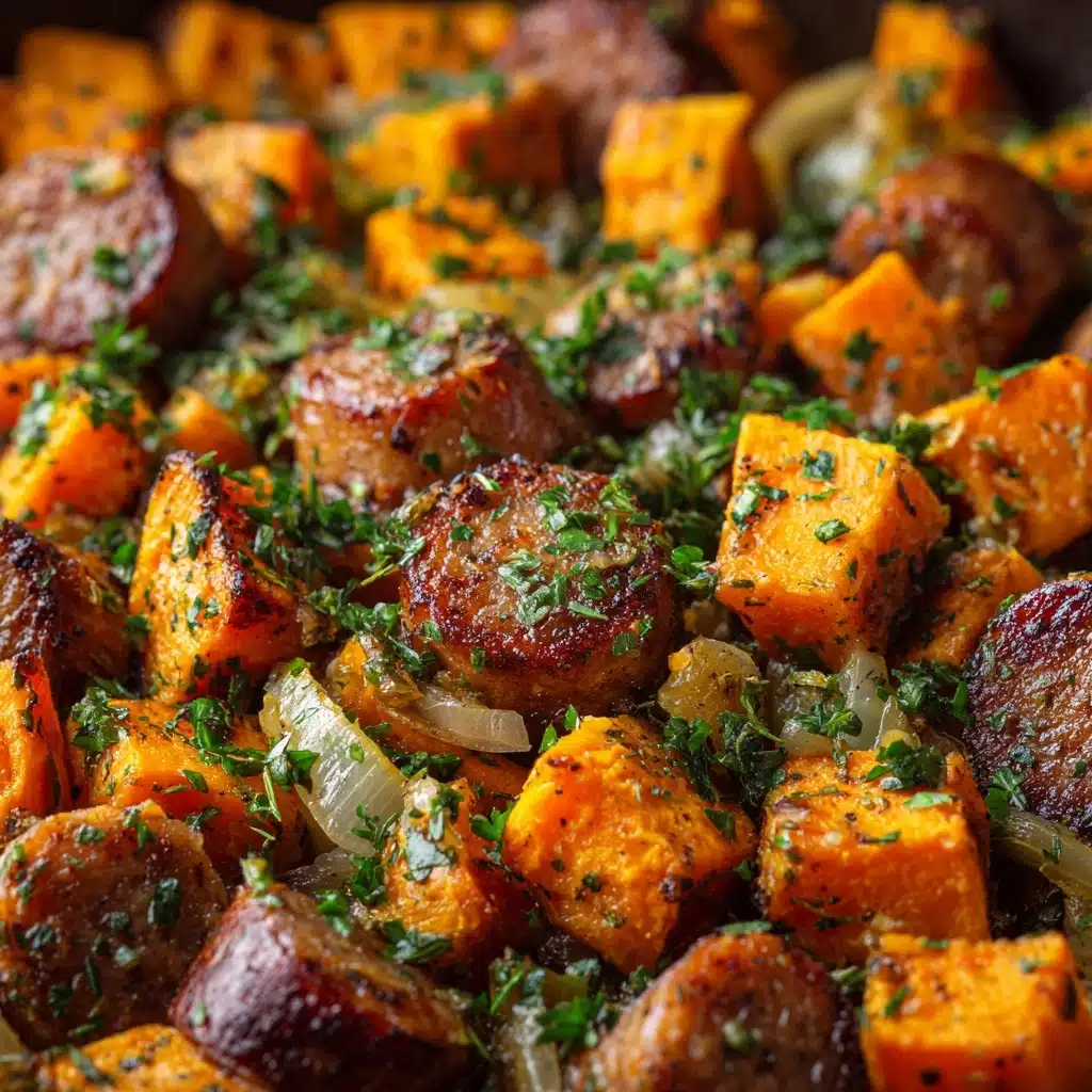 Sausage Sweet Potatoes Honey Garlic Recipe - Recipe Image