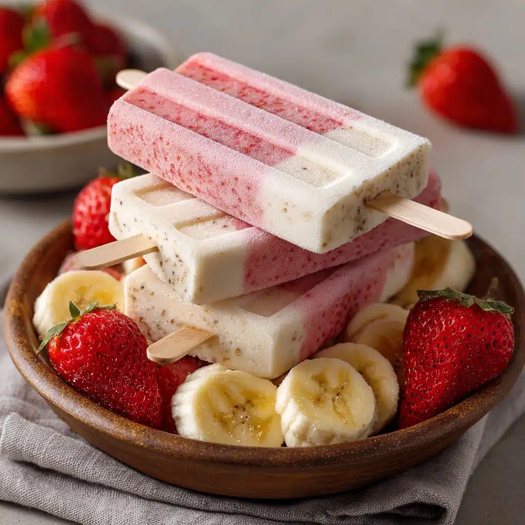 Strawberry Banana Popsicles Recipe