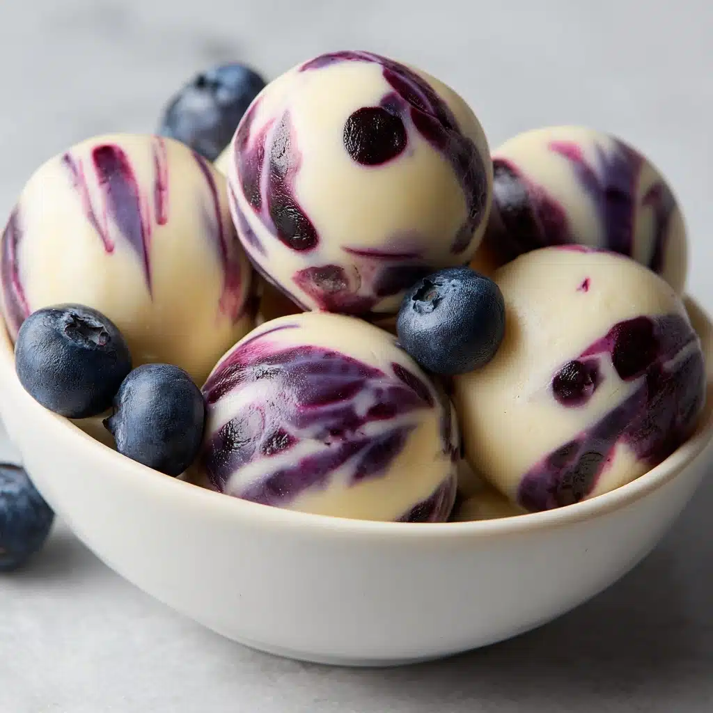 Blueberry Swirl Yogurt Bites Recipe - Recipe Image
