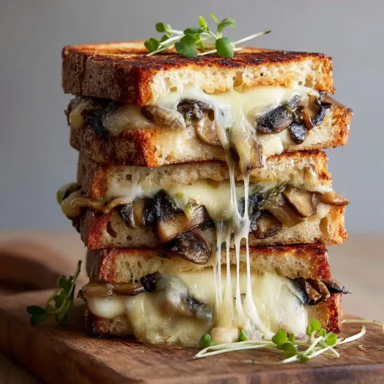 Garlic Mushroom Grilled Cheese Recipe