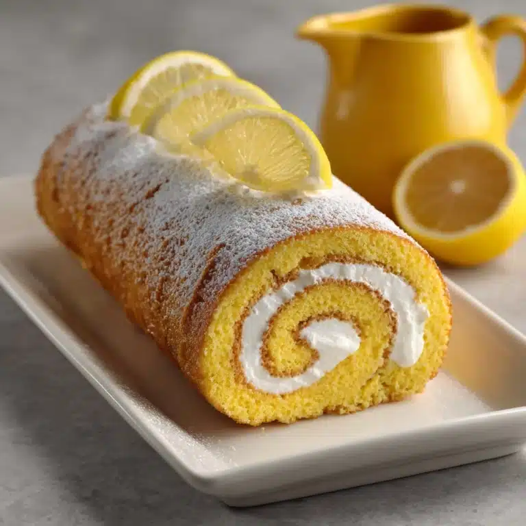 Velvet Lemon Cream Roll Cake Recipe