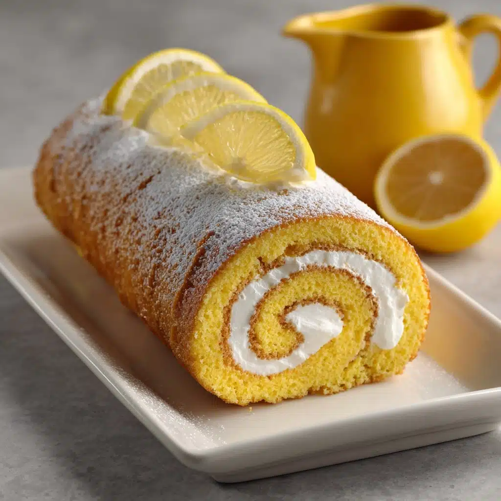 Velvet Lemon Cream Roll Cake Recipe