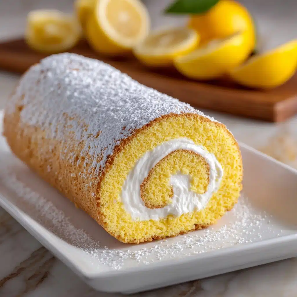 Velvet Lemon Cream Roll Cake Recipe - Recipe Image