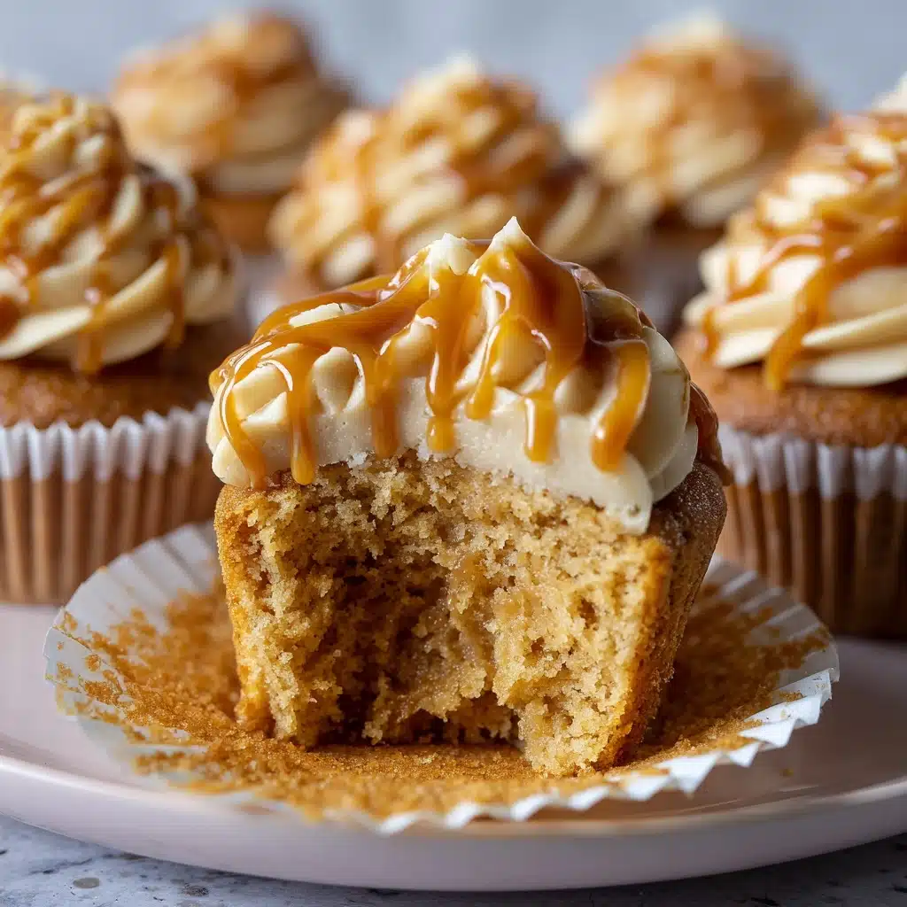 Gooey Salted Caramel Cupcakes Recipe - Recipe Image