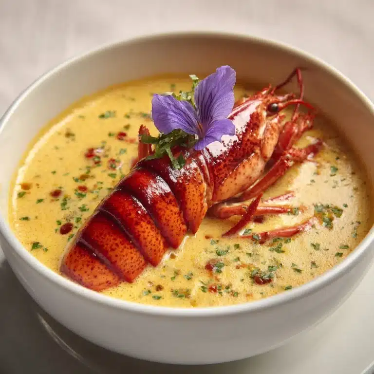 Exquisite Lobster Bisque with Saffron Infusion Recipe
