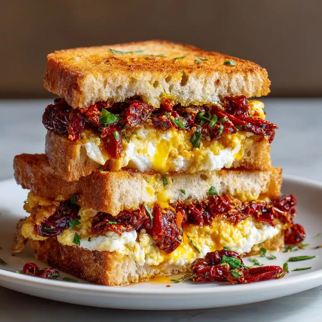 Sun-Dried Tomato and Feta Stuffed French Toast Recipe - Recipe Image