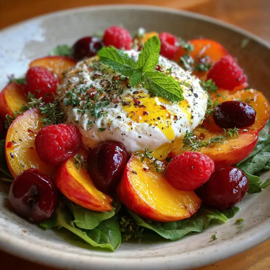 Peach Burrata Salad: A Summer Delight Recipe - Recipe Image