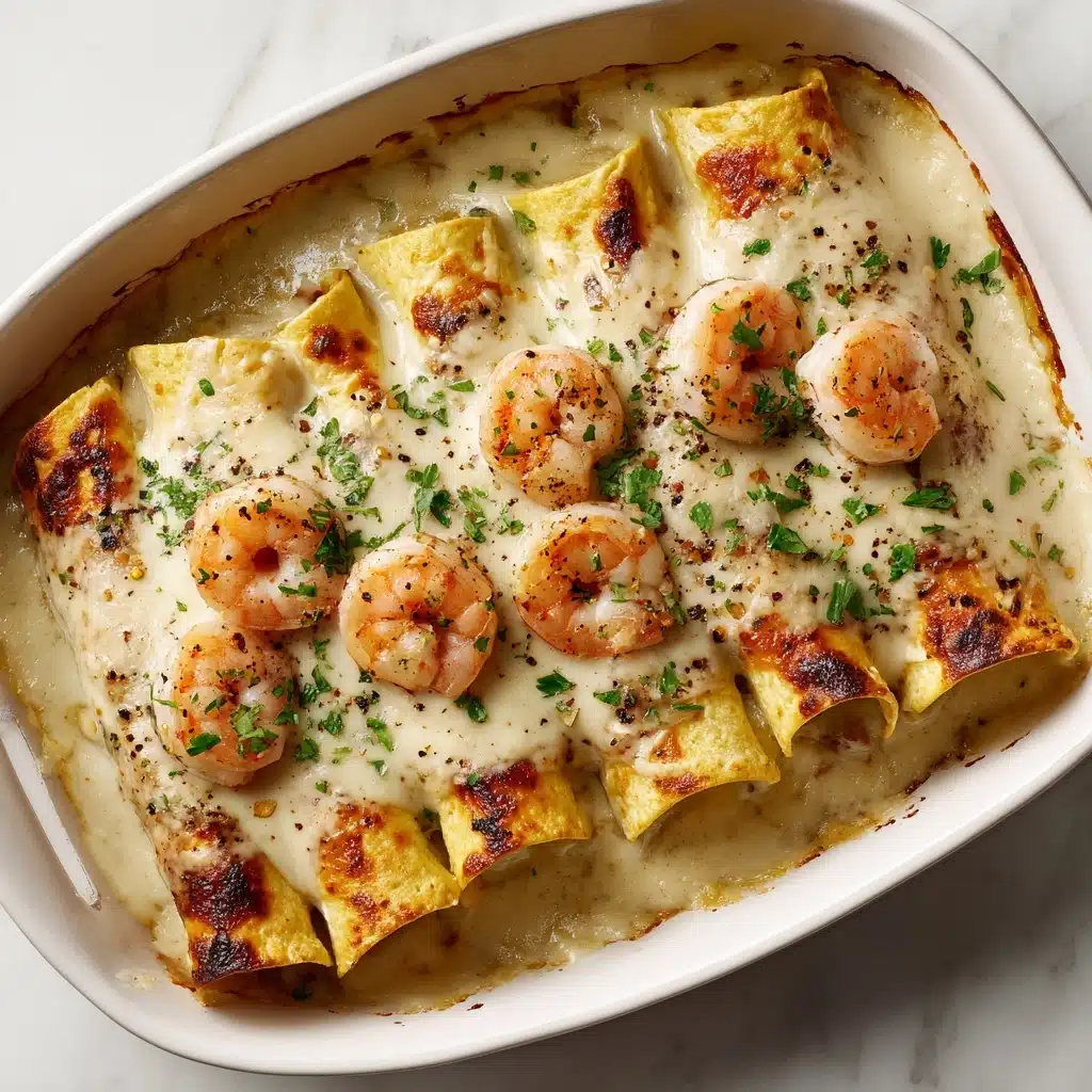 Roasted Shrimp Enchiladas with Jalapeño Cream Sauce Recipe
