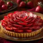 Strawberry Rose Tart with Custard Cream Recipe