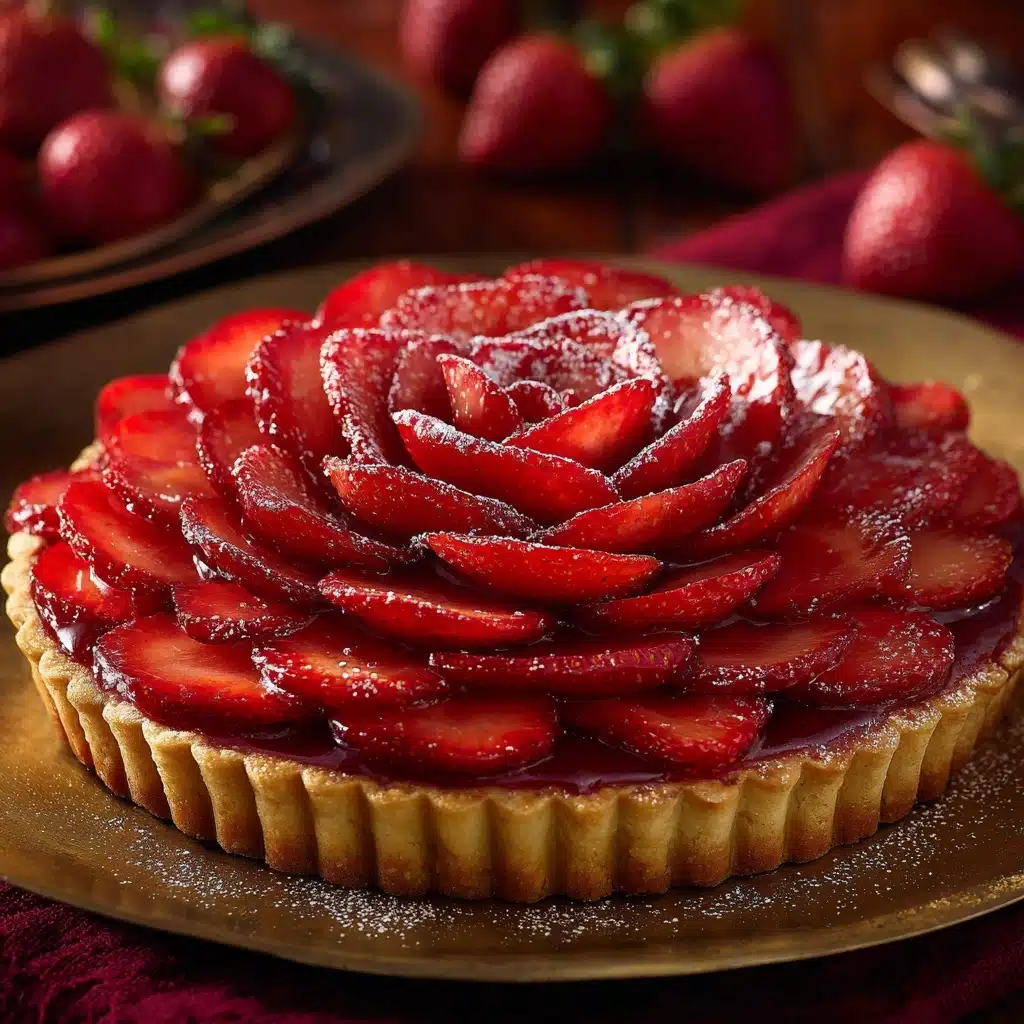 Strawberry Rose Tart with Custard Cream Recipe